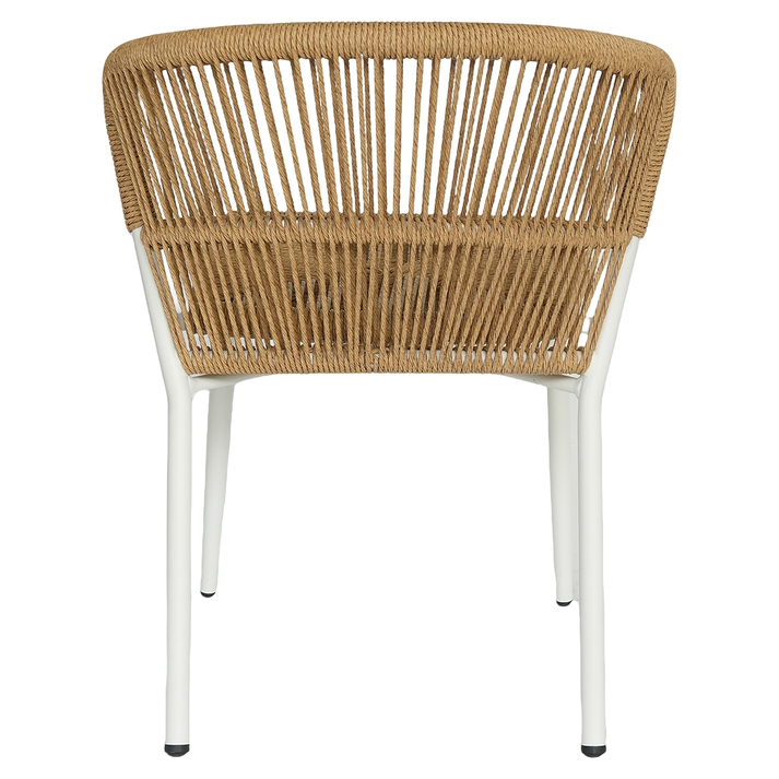 Καρέκλα Κήπου RIVIERA Λευκό/Φυσικό Αλουμίνιο/Rattan 57x61x79cm