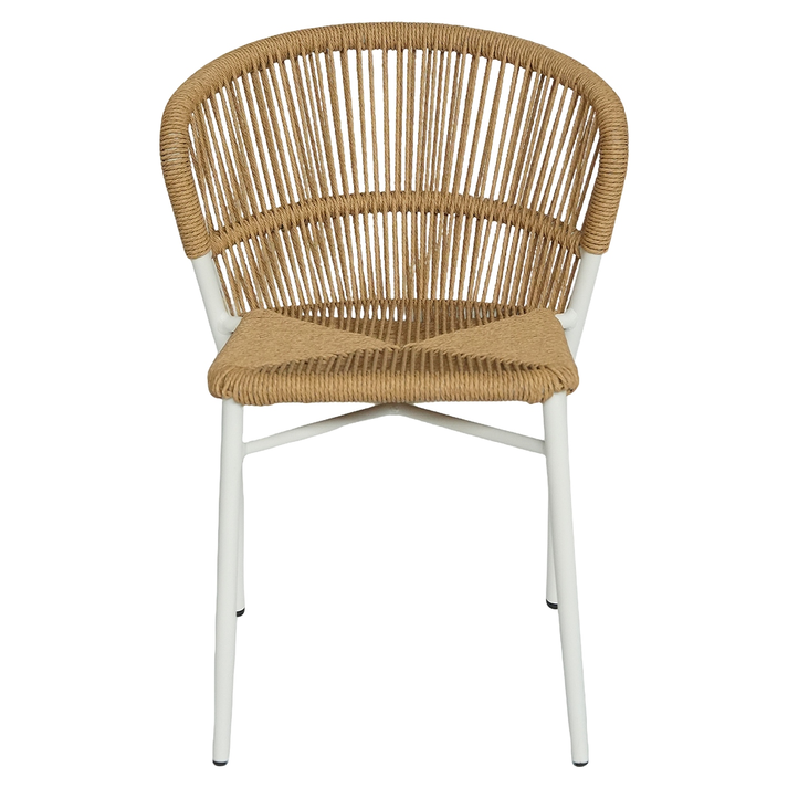 Καρέκλα Κήπου RIVIERA Λευκό/Φυσικό Αλουμίνιο/Rattan 57x61x79cm