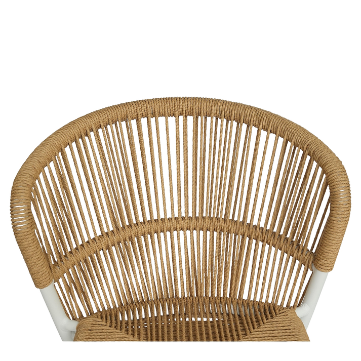 Καρέκλα Κήπου RIVIERA Λευκό/Φυσικό Αλουμίνιο/Rattan 57x61x79cm