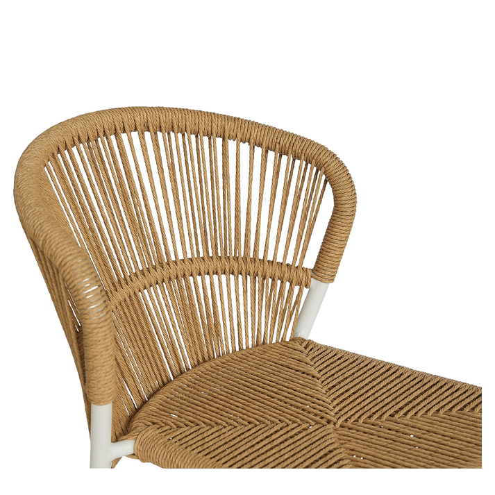 Καρέκλα Κήπου RIVIERA Λευκό/Φυσικό Αλουμίνιο/Rattan 57x61x79cm