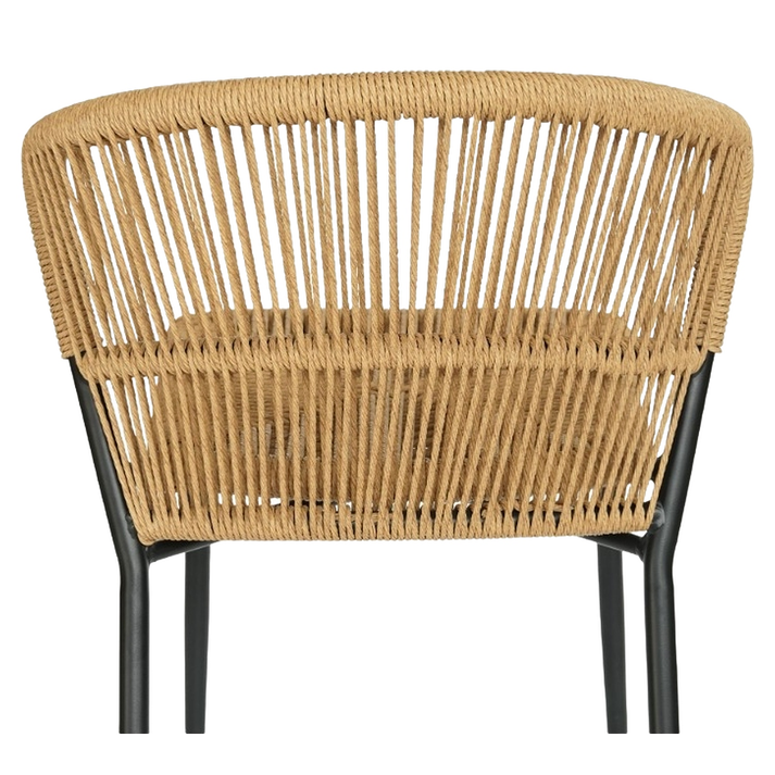 Καρέκλα Κήπου RIVIERA Μαύρο/Φυσικό Αλουμίνιο/Rattan 57x61x79cm