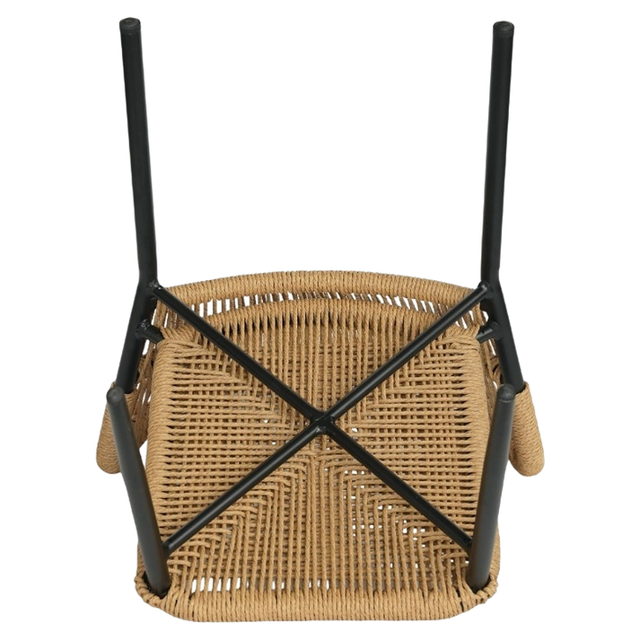 Καρέκλα Κήπου RIVIERA Μαύρο/Φυσικό Αλουμίνιο/Rattan 57x61x79cm