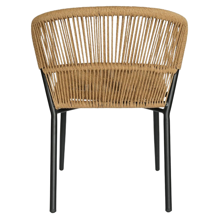 Καρέκλα Κήπου RIVIERA Μαύρο/Φυσικό Αλουμίνιο/Rattan 57x61x79cm