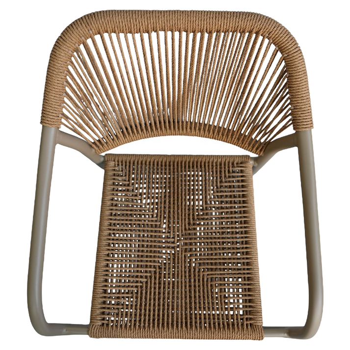 Πολυθρόνα Κήπου MOOREA Μπεζ/Φυσικό Αλουμίνιο/Rattan 58x56x79cm