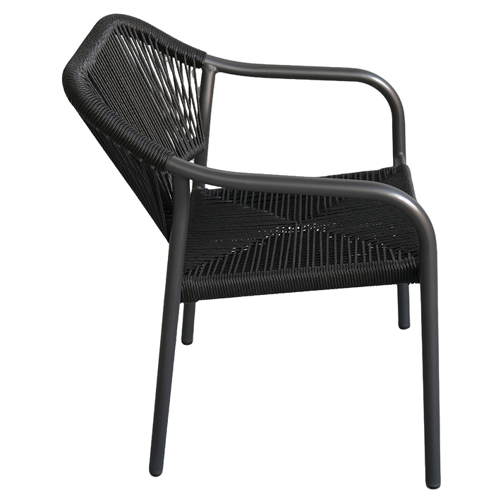 Πολυθρόνα Κήπου MOOREA Ανθρακί Αλουμίνιο/Rattan 58x56x79cm