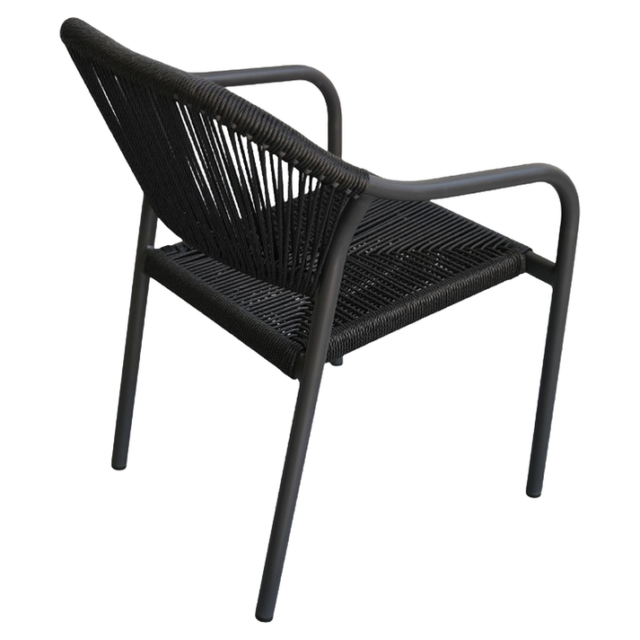 Πολυθρόνα Κήπου MOOREA Ανθρακί Αλουμίνιο/Rattan 58x56x79cm