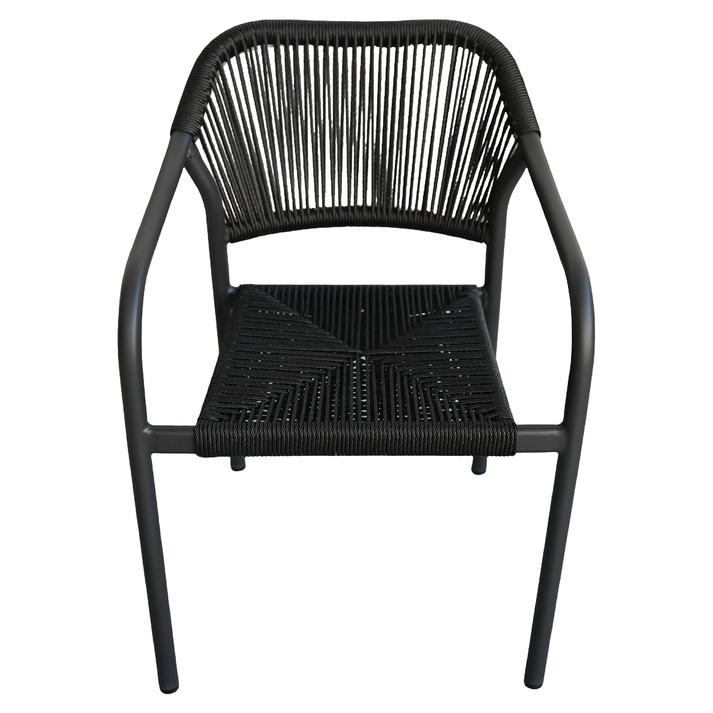 Πολυθρόνα Κήπου MOOREA Ανθρακί Αλουμίνιο/Rattan 58x56x79cm