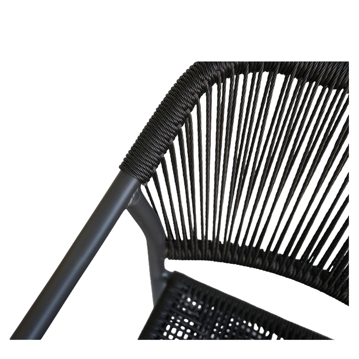 Πολυθρόνα Κήπου MOOREA Ανθρακί Αλουμίνιο/Rattan 58x56x79cm