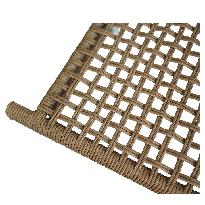 Πολυθρόνα Κήπου KINOSSA Λευκό/Φυσικό RATTAN Αλουμίνιο/Rattan 54x59x76cm