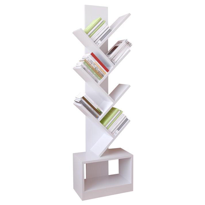 Βιβλιοθήκη BADRU Λευκό Μοριοσανίδα 40x19.5x150cm