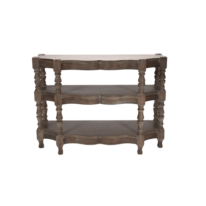 ΚΟΝΣΟΛΑ  ΔΡΥΙΝΗ ΓΚΡΙ ΑΝΤΙΚΕ 113X45X82cm