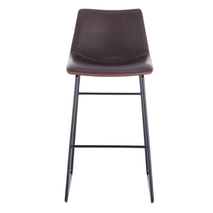 NUEVO XL ΣΚΑΜΠΟ BAR ΚΑΦΕ ANTIQUE WASHED ΜΑΥΡΟ 47x57x100