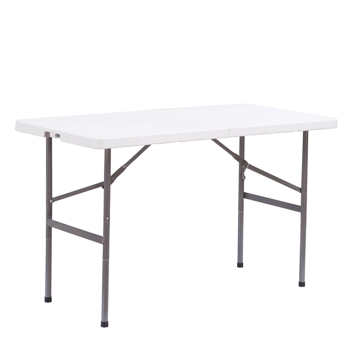 Τραπέζι Catering LIME Πτυσσόμενο (Βαλίτσα) Λευκό/Γκρι HDPE/Μέταλλο 120x60x74cm