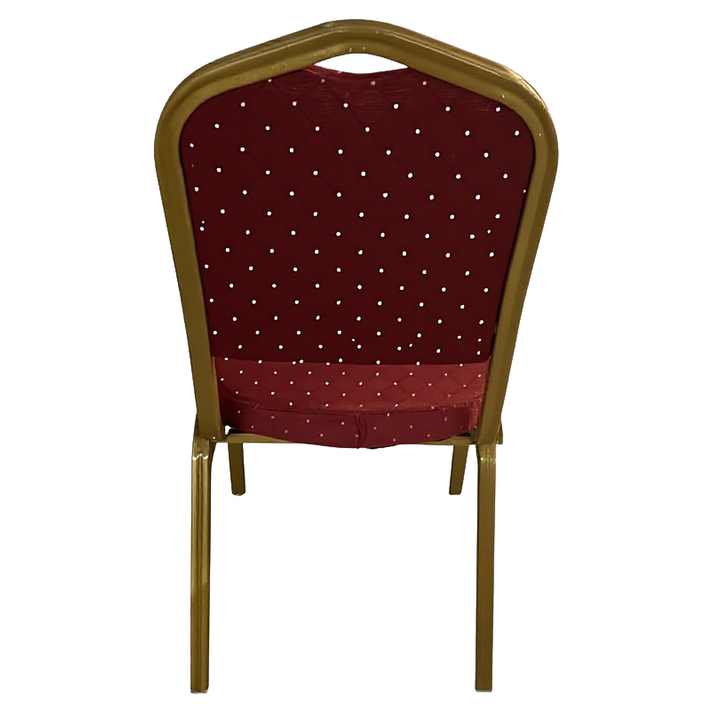 Καρέκλα Catering AUREVIA Κόκκινο/Χρυσό Ύφασμα/Μέταλλο 57x40x93cm