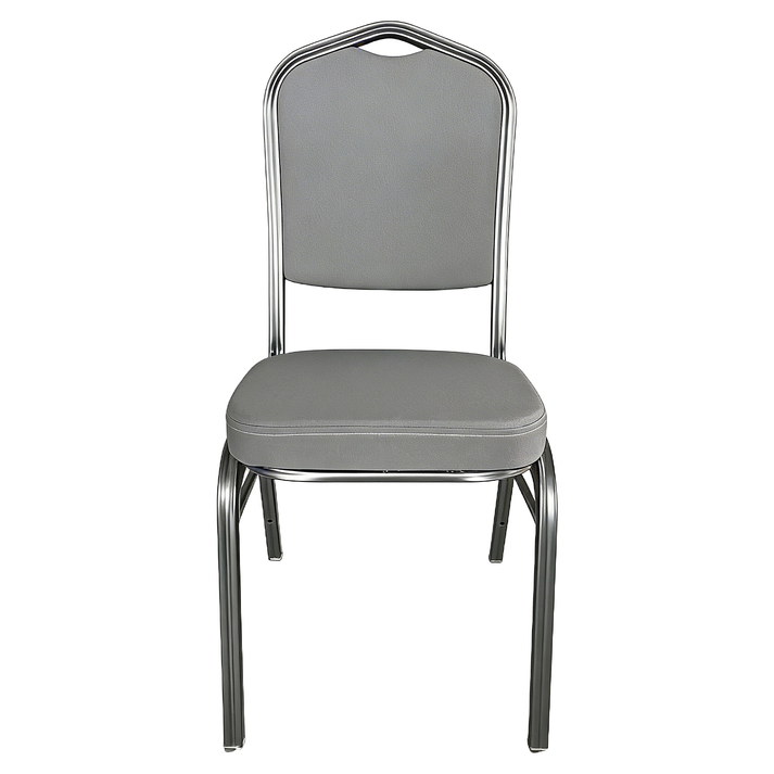 Καρέκλα Catering AUREVIA Γκρι/Ασημί Ύφασμα/Μέταλλο 57x40x93cm