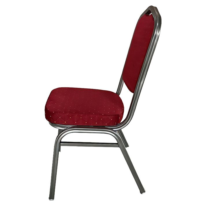Καρέκλα Catering AUREVIA Κόκκινο/Ασημί Ύφασμα/Μέταλλο 57x40x93cm