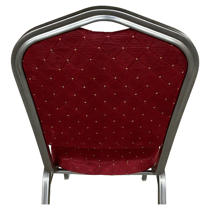 Καρέκλα Catering AUREVIA Κόκκινο/Ασημί Ύφασμα/Μέταλλο 57x40x93cm