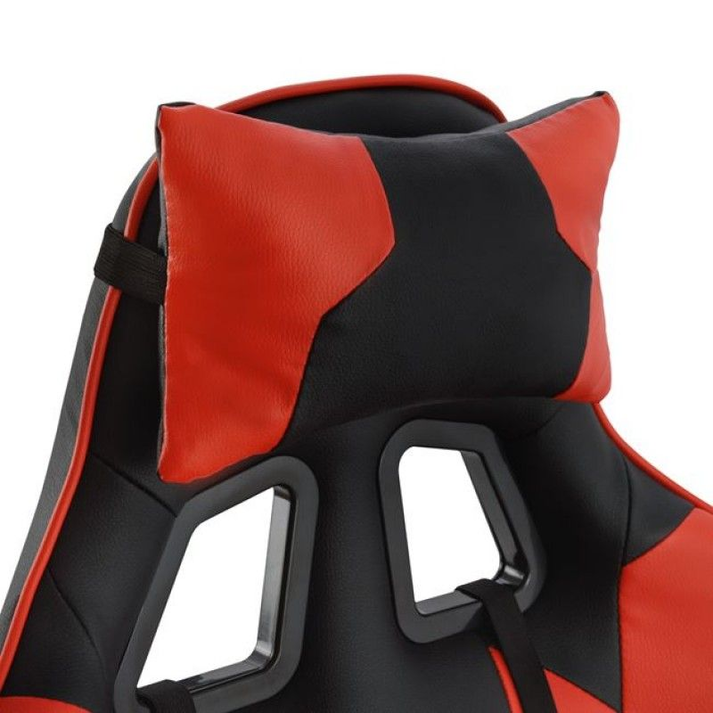 Πολυθρόνα Γραφείου Gaming ULTIMET Κόκκινο/Μαύρο PVC 66x67x127-135cm
