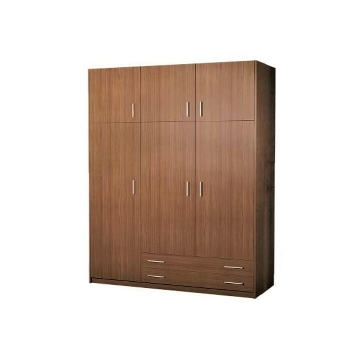 Ντουλάπα τρίφυλλη με πατάρι 150x240x60 καρυδί