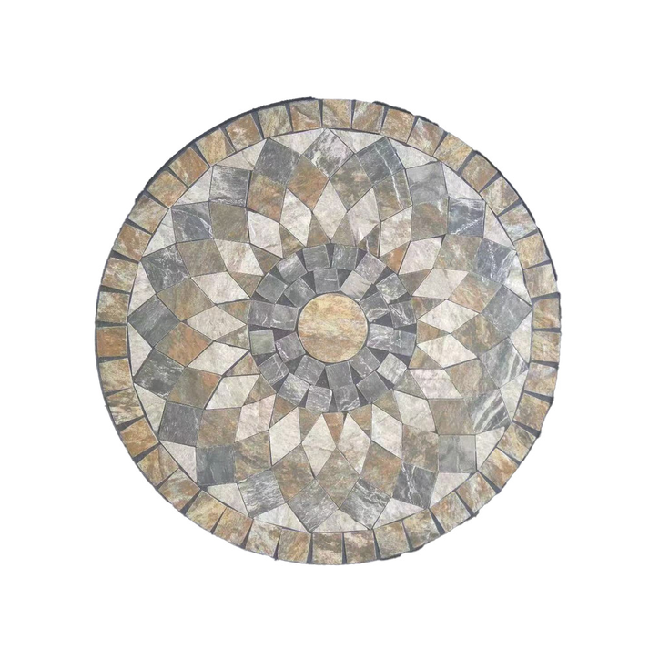 GAVE ΤΡΑΠΕΖΙ ΜΩΣΑΙΚΟ POLYSTONE ΣΤΡΟΓΓΥΛΟ Φ60x75cm