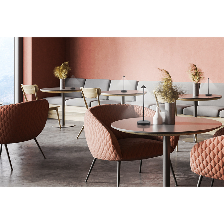 Επιτραπέζιο Φωτιστικό LED Φορητό ANGELINA Μαύρο Αλουμίνιο/Μέταλλο 10.5x10.5x30cm