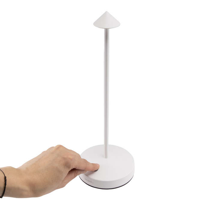 Επιτραπέζιο Φωτιστικό LED Φορητό ANGELINA Λευκό Αλουμίνιο 10.5x10.5x30cm