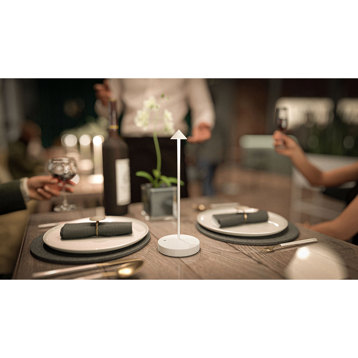 Επιτραπέζιο Φωτιστικό LED Φορητό ANGELINA Λευκό Αλουμίνιο 10.5x10.5x30cm