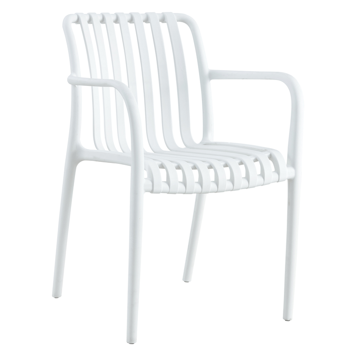 Πολυθρόνα Κήπου TAHITI Λευκό PP 58x56x81cm