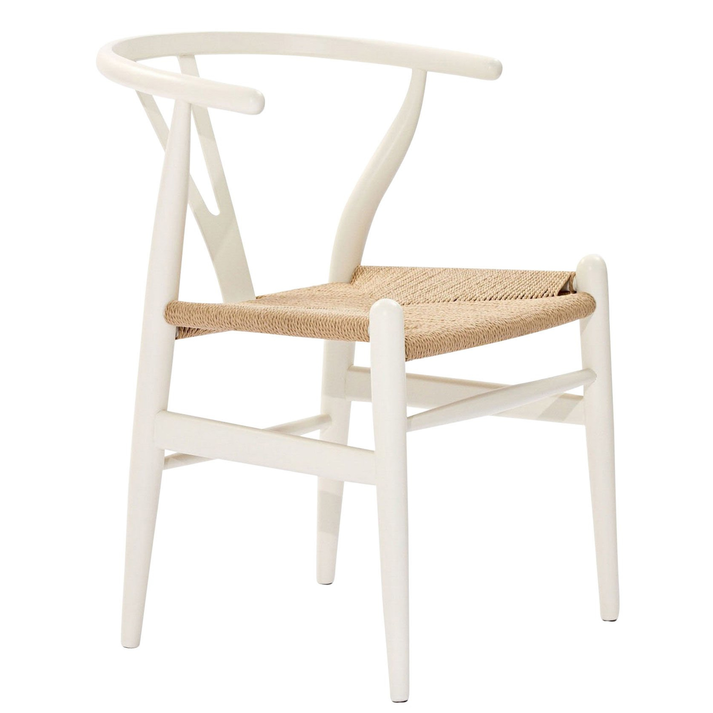 Καρέκλα Επαγγελματική DIONE Λευκό Ξύλο/Σχοινί 49x42x78cm