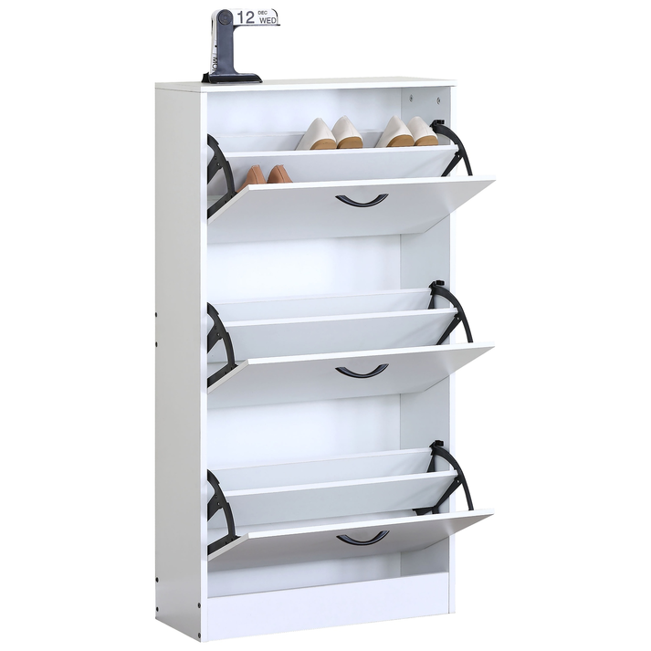 Παπουτσοθήκη BRANTLEY Λευκό Μοριοσανίδα 60x24x116cm