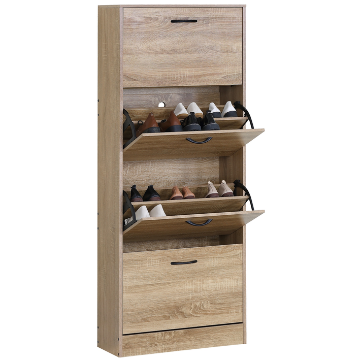 Παπουτσοθήκη BRANTLEY Δρυς Μοριοσανίδα 60x24x150cm
