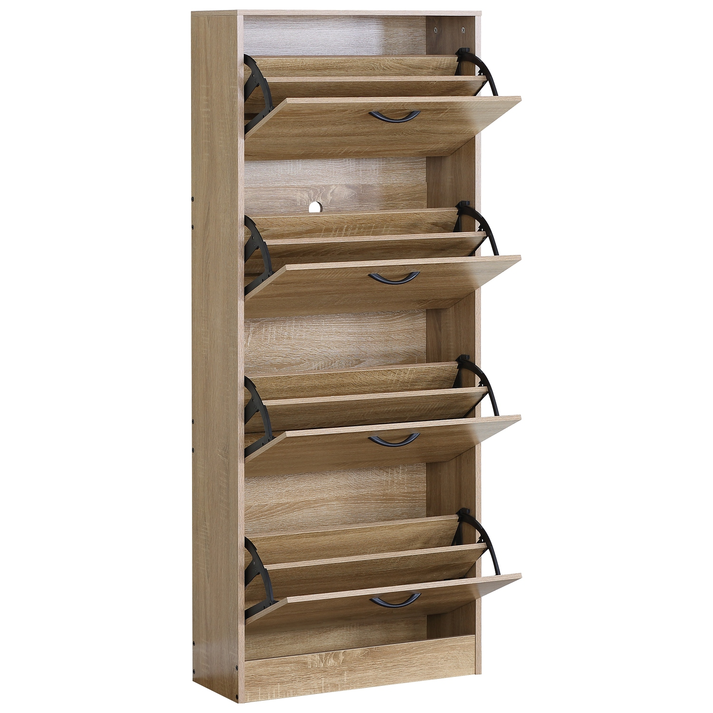 Παπουτσοθήκη BRANTLEY Δρυς Μοριοσανίδα 60x24x150cm