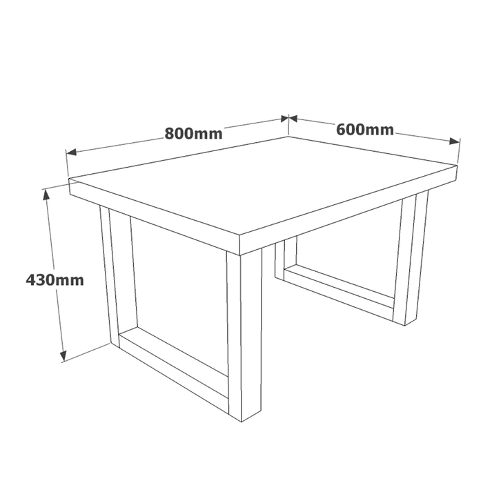 Τραπεζάκι Γραφείου Cuthbert Καρυδί/Μαύρο 80x60x43 cm