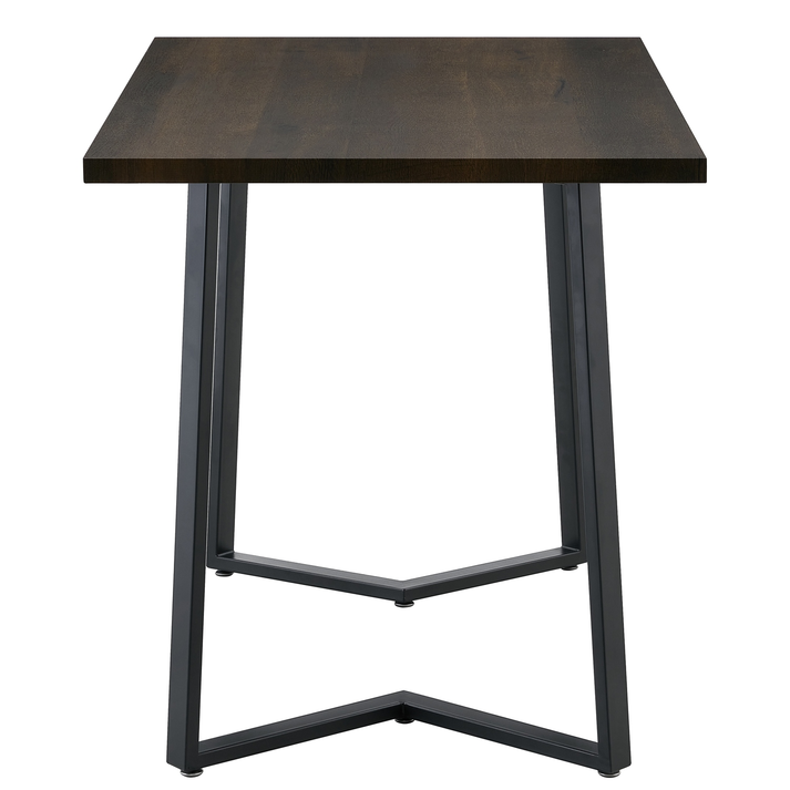 Τραπέζι Τραπεζαρίας WINFORD Καρυδί/Μαύρο Μέταλλο/Μοριοσανίδα 120x70x76cm