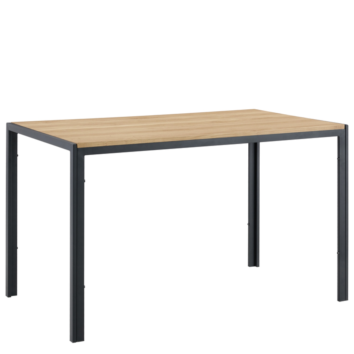 Τραπέζι Τραπεζαρίας CRESTMERE Sonoma/Μαύρο Μέταλλο/Μοριοσανίδα 120x70x75cm