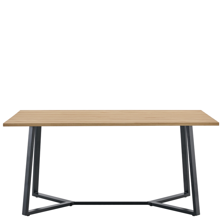 Τραπέζι Τραπεζαρίας DUNSMERE Sonoma/Μαύρο Μέταλλο/Μοριοσανίδα 160x90x75cm