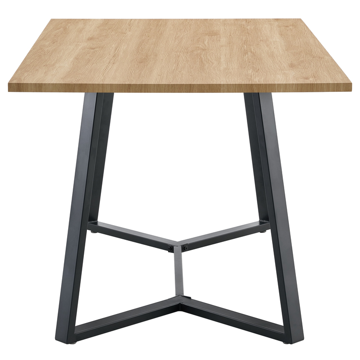 Τραπέζι Τραπεζαρίας DUNSMERE Sonoma/Μαύρο Μέταλλο/Μοριοσανίδα 160x90x75cm