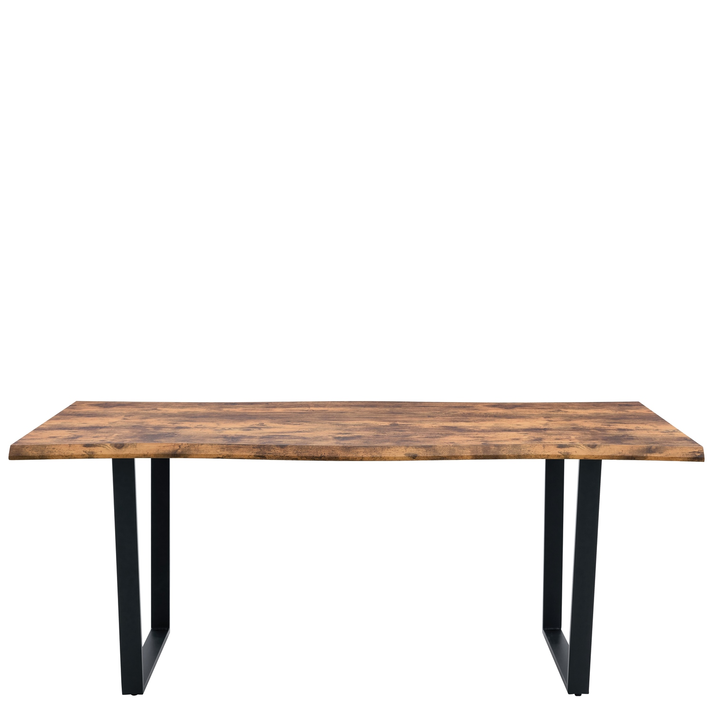 Σετ Τραπεζαρία (2+1) NORTHAM Καρυδί/Μαύρο Μέταλλο/Ξύλο