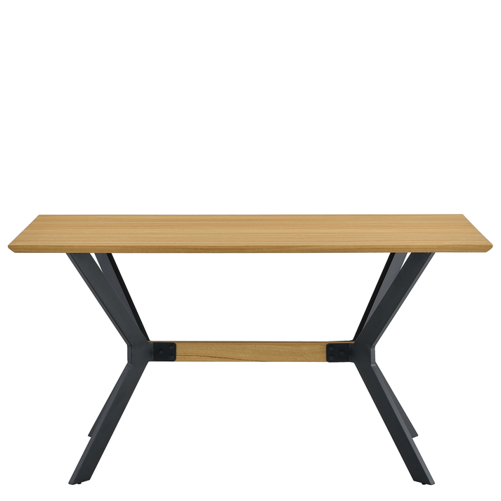 Τραπέζι Τραπεζαρίας ELDRIDGE Sonoma/Μαύρο Μέταλλο/Μοριοσανίδα 160x80x74cm