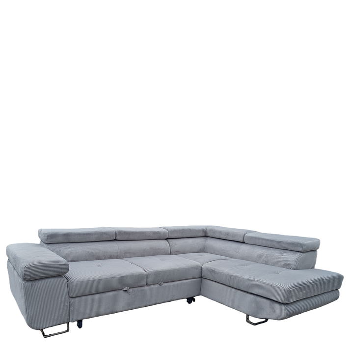 Καναπές Γωνιακός LUZANO Γκρι Ανοιχτό Ύφασμα/MDF 277x203x100cm