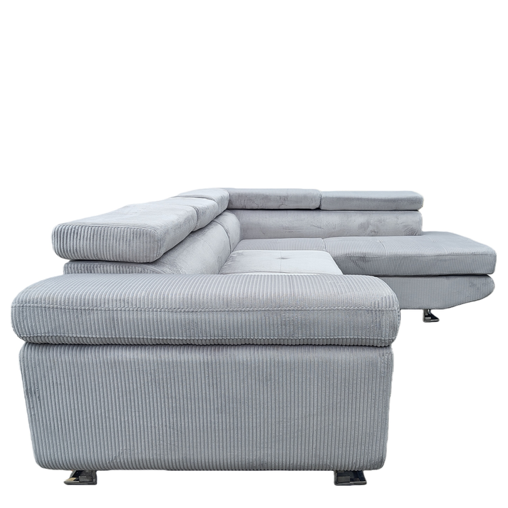 Καναπές Γωνιακός LUZANO Γκρι Ανοιχτό Ύφασμα/MDF 277x203x100cm