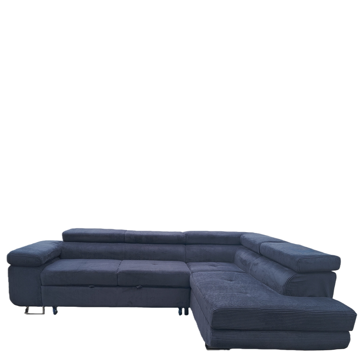 Καναπές Γωνιακός LUZANO Μαύρο Ύφασμα/MDF 277x203x100cm