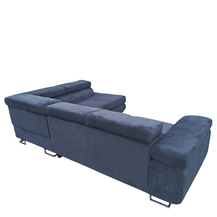 Καναπές Γωνιακός LUZANO Μαύρο Ύφασμα/MDF 277x203x100cm