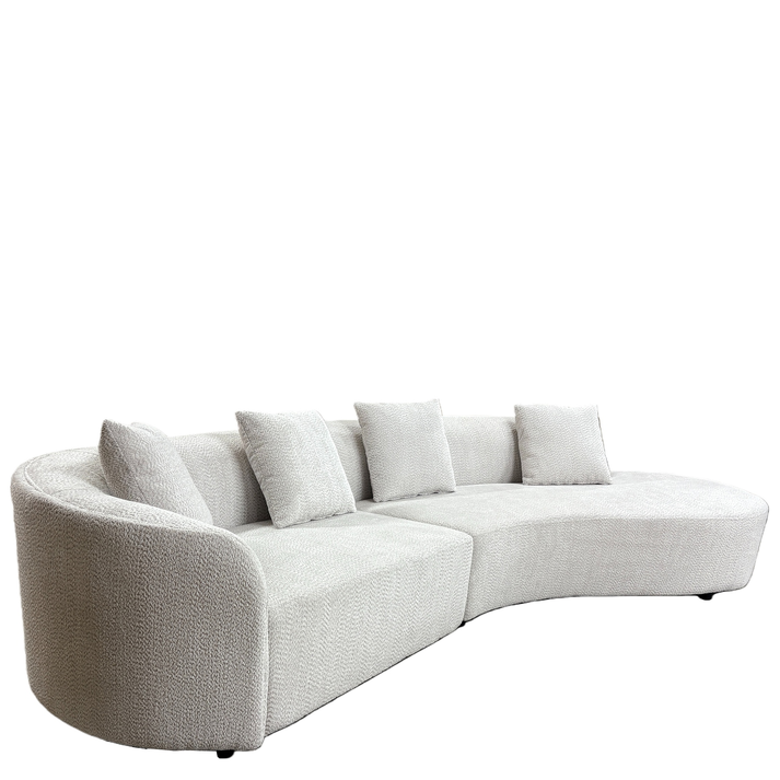 Καναπές MONTARO Γκρι Ανοιχτό Ύφασμα 140x105x65cm/206x124x68cm