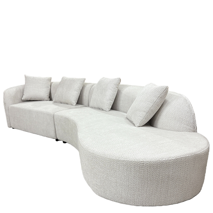 Καναπές MONTARO Γκρι Ανοιχτό Ύφασμα 140x105x65cm/206x124x68cm