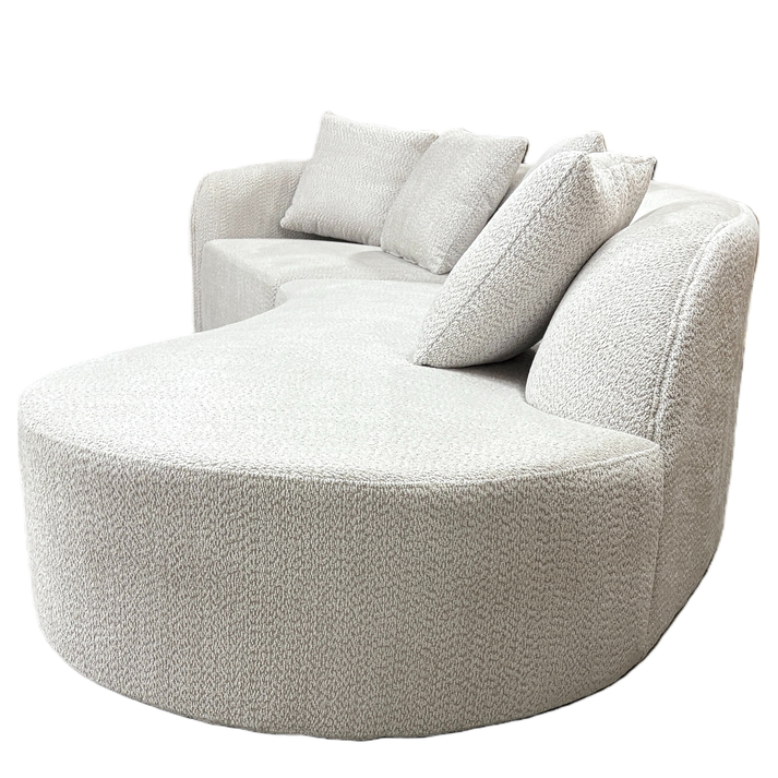 Καναπές MONTARO Γκρι Ανοιχτό Ύφασμα 140x105x65cm/206x124x68cm