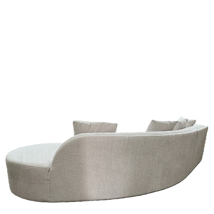 Καναπές MONTARO Γκρι Ανοιχτό Ύφασμα 140x105x65cm/206x124x68cm