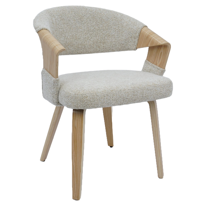 Καρέκλα Τραπεζαρίας MIRETTA Μπεζ/Φυσικό 55x56x78cm