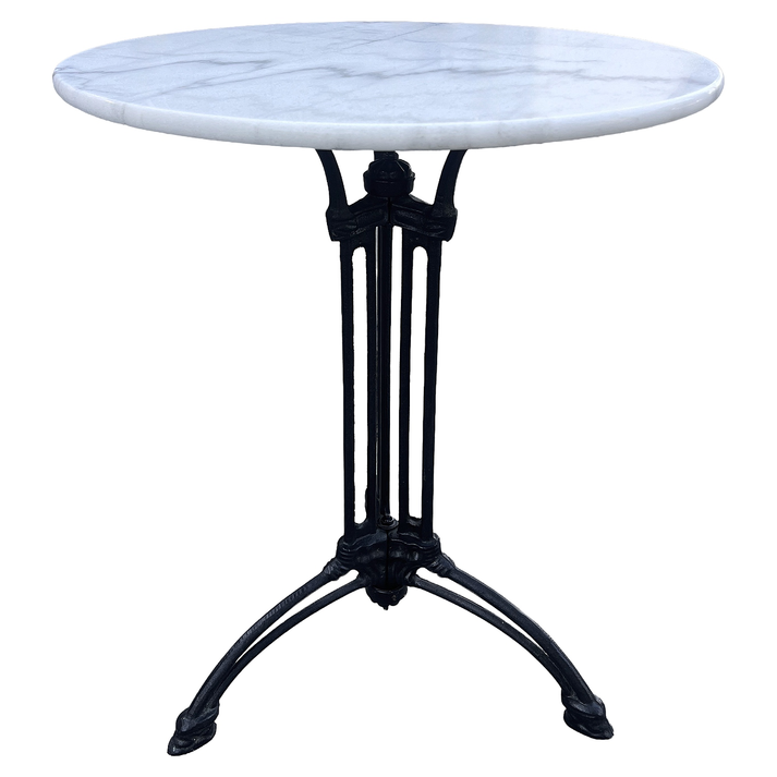 Τραπέζι Κήπου FERRALIS Λευκό/Μαύρο Μάρμαρο/Μέταλλο Φ60x71cm