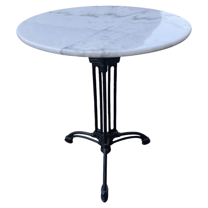 Τραπέζι Κήπου FERRALIS Λευκό/Μαύρο Μάρμαρο/Μέταλλο Φ60x71cm
